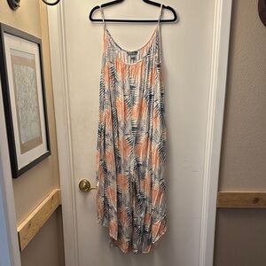 Tropical Print Sleeveless Dress